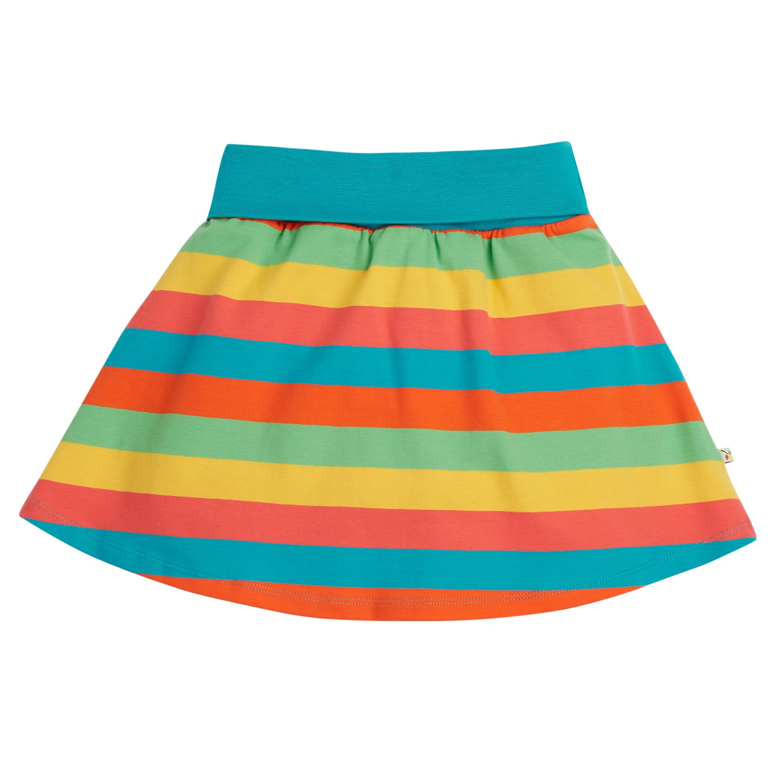QED London button through midi skirt in rainbow stripe | ASOS